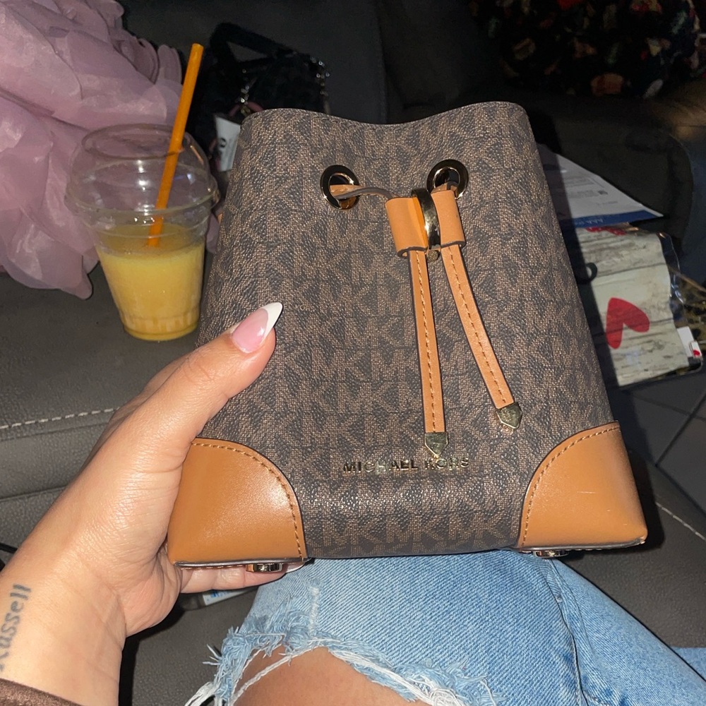 Michael Kors Black and Brown Mini Bag